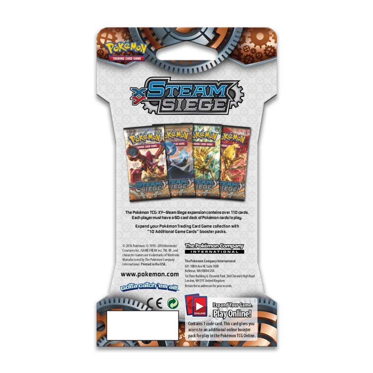 Pokemon XY-Steam Siege - Sleeved Booster Pack (Random Artwork)