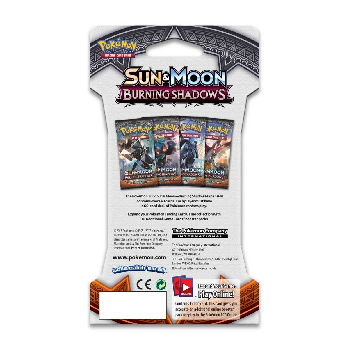 Pokemon Burning Shadows - Sleeved Booster Pack (Random Artwork)