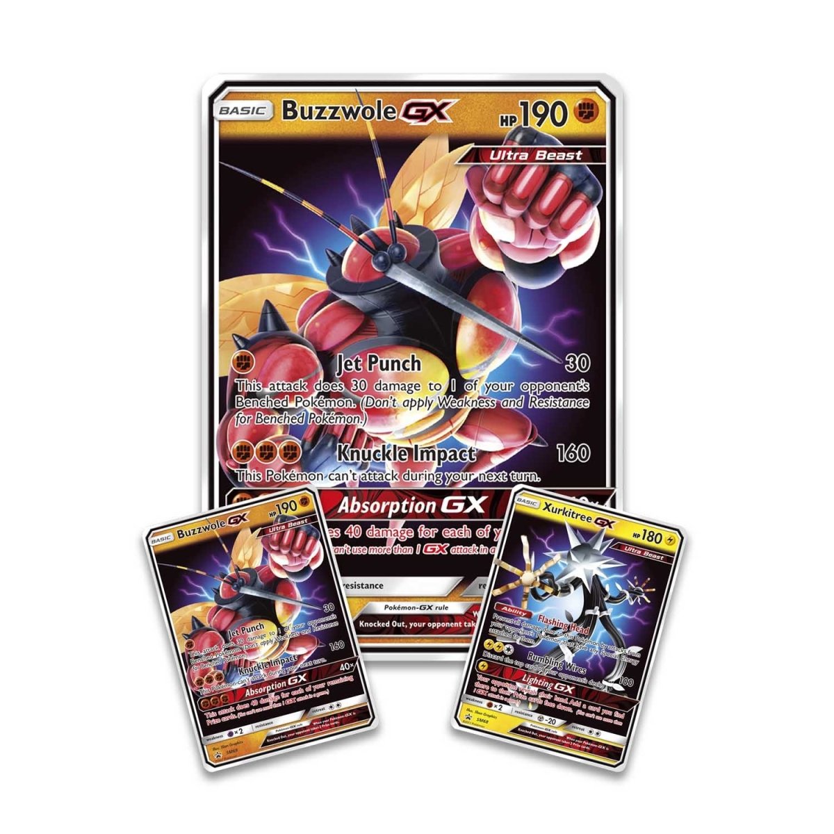 Pokemon Ultra Beasts GX Premium Collection (Buzzwole & Xurkitree)