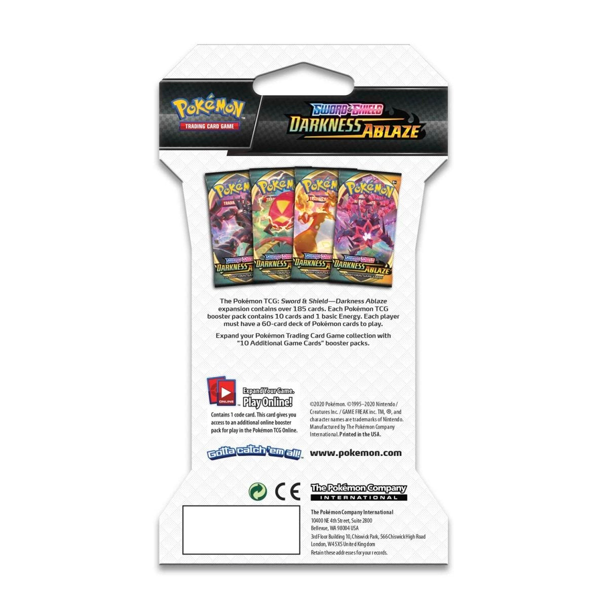 Pokemon Darkness Ablaze- Sleeved Booster Pack (Random Artwork)