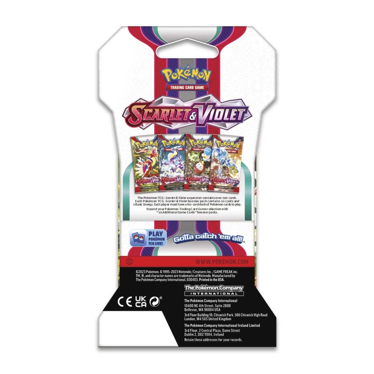 Pokemon Scarlet & Violet Base - Sleeved Booster Pack (Random Artwork)