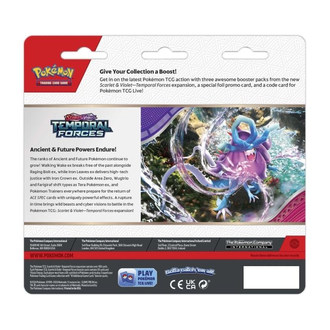 Pokemon Temporal Forces - 3-Pack Blister