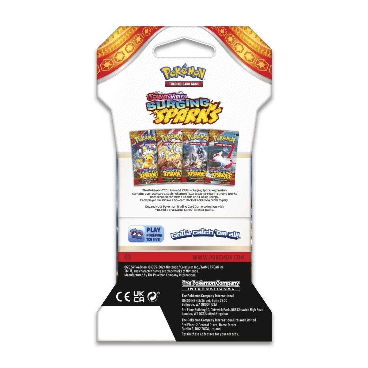 (Pre-Order) Pokemon Surging Sparks - Sleeved Booster Pack (Random Artwork)