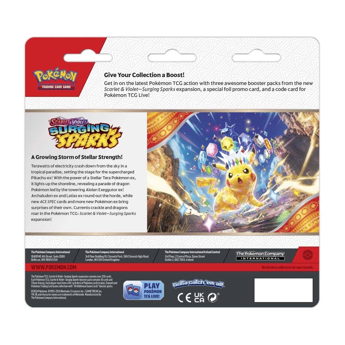 Pokemon Surging Sparks - 3 Pack Blister