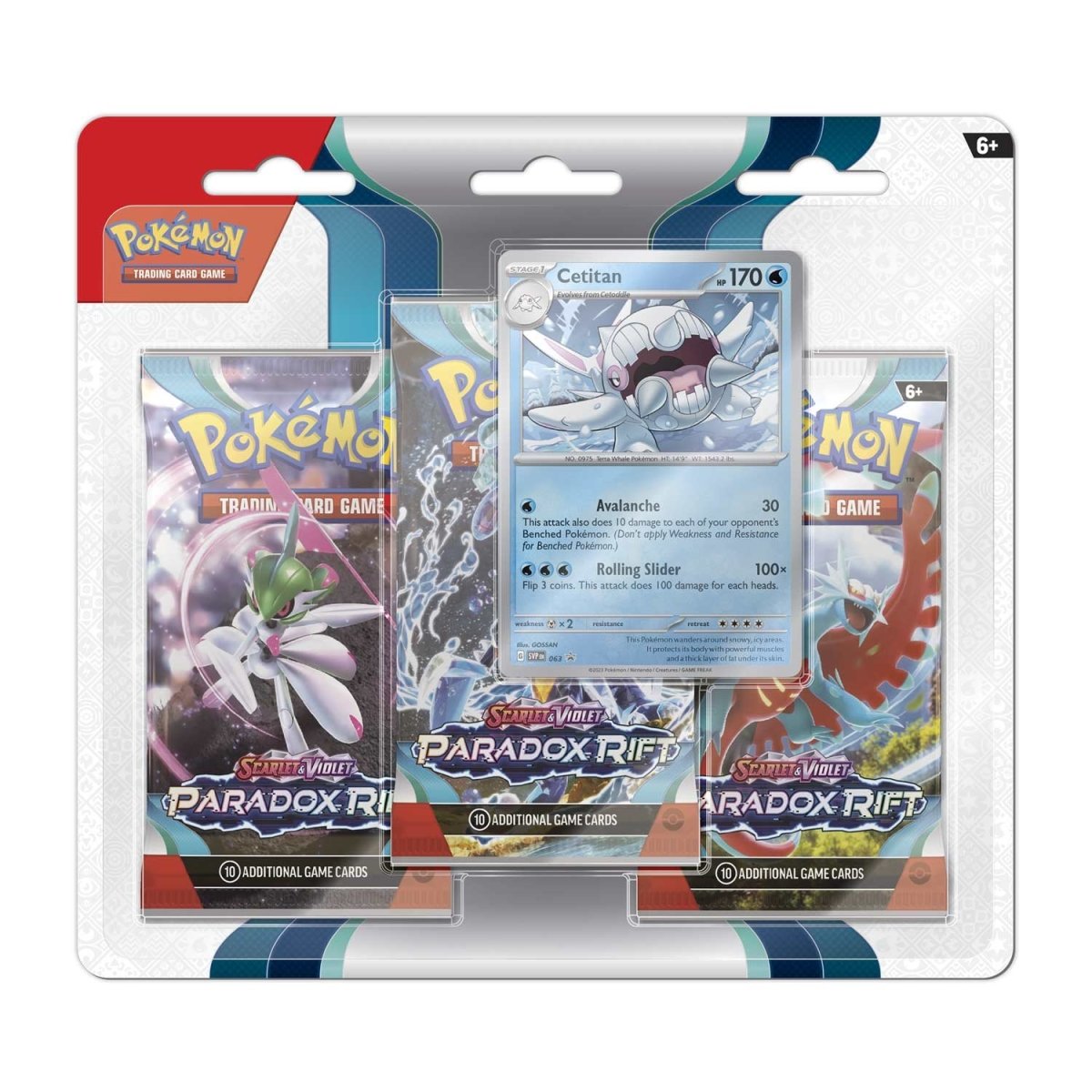 Pokemon Paradox Rift - 3-Pack Blister (Cetitan)